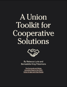 The cover page of the report "A Union Toolkit for Cooperative Solutions"